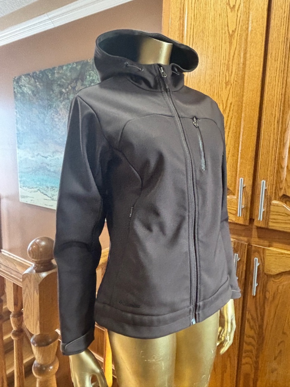 Columbia Black Women's Softshell Hooded Utility Jacket - Picture 3 of 13
